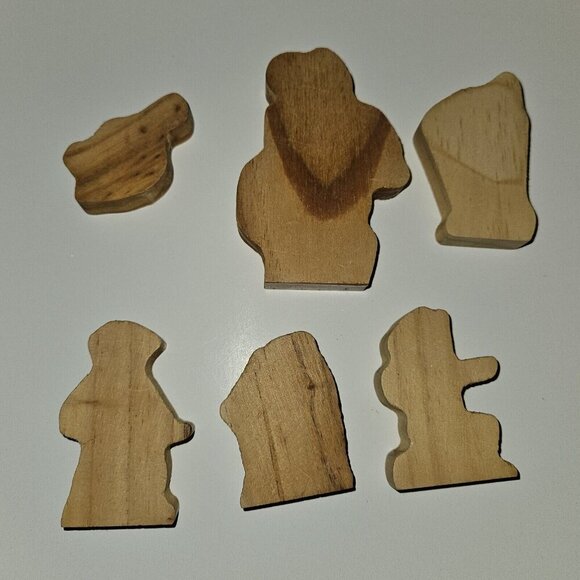 VTG Fort Sam Let's Pretend Wood Building Block Set Cavalry Indians ~ 101 Pieces - Picture 11 of 16